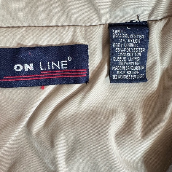 Tan and Black Windbreaker Jacket with Full-Length Zipper - Picture 6 of 8